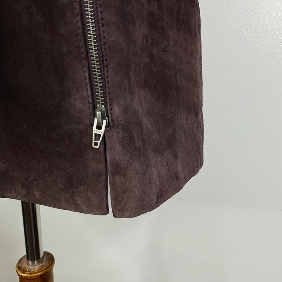 BlankNYC Suede Mini Skirt Dark Purple Zip Sz. 28 - Picture 9 of 11